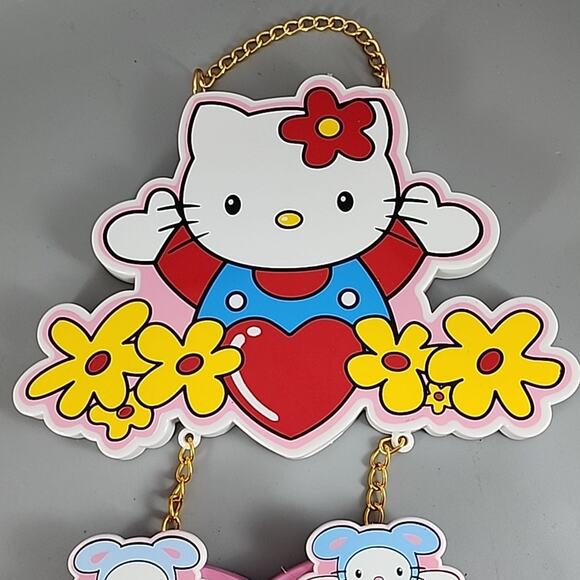 Hello Kitty for You Battery Hanging Wall Clock w/ Photo Frames - Vintage - Picture 4 of 8